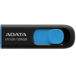 MEMORIE USB 3.2 ADATA 256GB, retractabila, carcasa plastic, negru / albastru, "AUV128-256G-RBE" (include TV 0.03 lei)