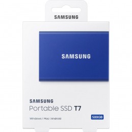 SAMSUNG Portable SSD T7 500GB external USB 3.2 Gen 2 indigo blue, "MU-PC500H/WW" (include TV 0.18lei)