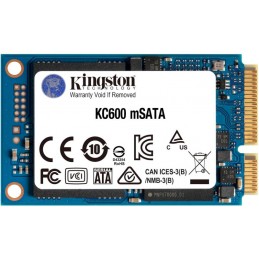 SSD KINGSTON KC600, 256GB, mSATA, 3D TLC Nand, R/W: 550/500 MB/s, "SKC600MS/256G"