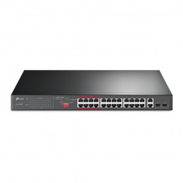 Switch TP-Link, 24-Port 10/100Mbps + 2-Port Gigabit Unmanaged PoE+, 2× combo Gigabit SFP "TL-SL1226P" (include TV 1.75lei)
